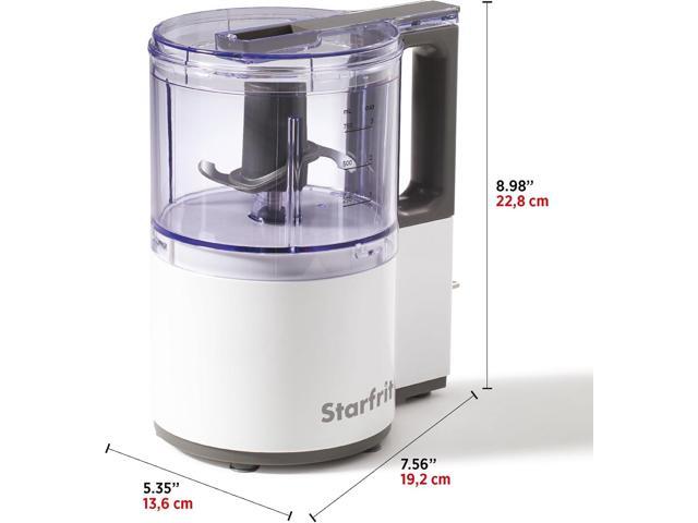 Starfrit Electric Oscillating Food Processor - 4 Cups - Measuring Spoon - High, Low & Pulse Modes - 300W