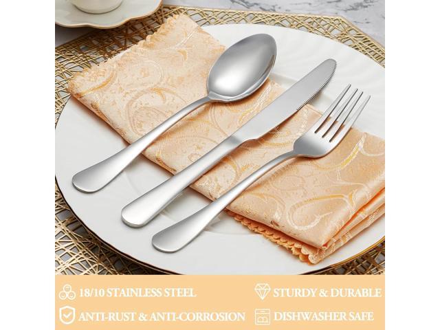 20 Piece Silverware Set Service for 4,Premium Stainless Steel Flatware Set,Mirror Polished Cutlery Utensil Set,Durable Home Kitchen Eating...