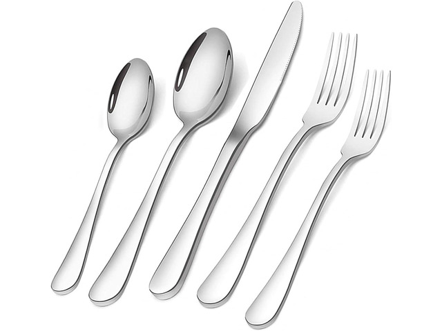Silverware Set, Briout Flatware Set Service for 4 Stainless Steel Cutlery Set 20 Piece Include Upgraded Knife Spoon Fork Mirror Polished,...