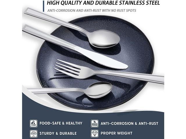 Silverware Set, Hunnycook 60-piece Silverware Set for 12, Stainless Steel Flatware Set, Include Fork Knife Spoon Set, Mirror Polished, Dishwasher...