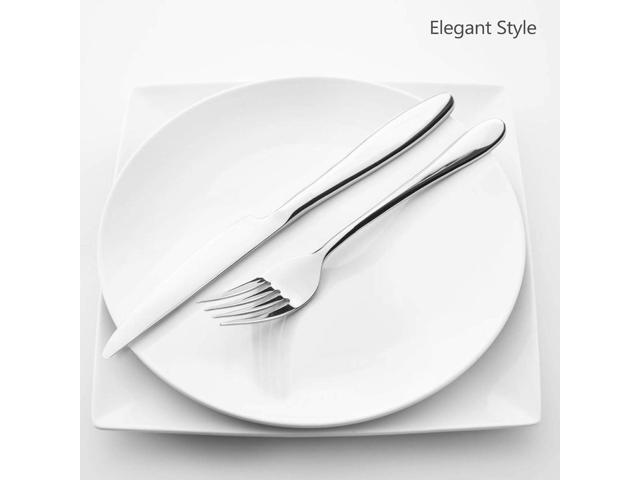 HaWare 40-Piece Silverware Set, Stainless Steel Flatware Service for 8, Modern Tableware Cutlery for Home, Elegant Eating Utensils Include...