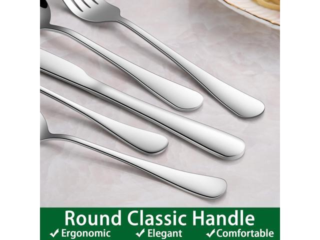 24-Piece Silverware Set with Steak Knives,Flatware Set Service for 4 Person, Food-Grade Stainless Steel Tableware Cutlery Set, Mirror Finished...