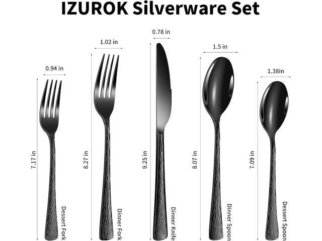 Silverware Set, 18/10 Stainless Steel 30 PieceFlatware Set for 6, Utensil Sets DishwasherSafe, Rust-Resistant, Modern Cutlery Set forHome, Wedding,...