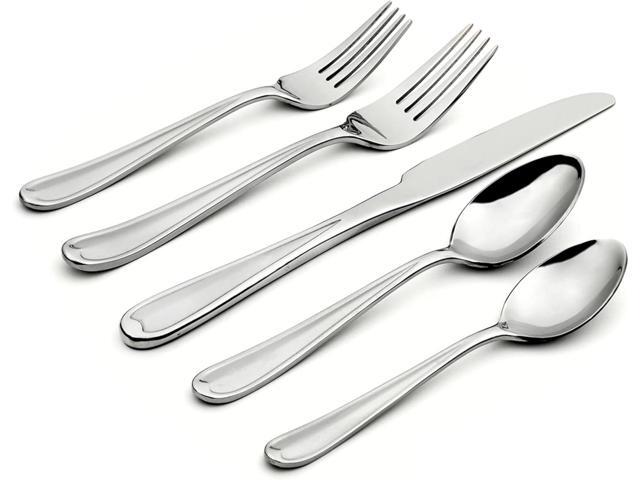 Oneida Dylan 42 Piece Everyday Flatware, Service for 8, 18/0 Stainless Steel, Silverware Set
