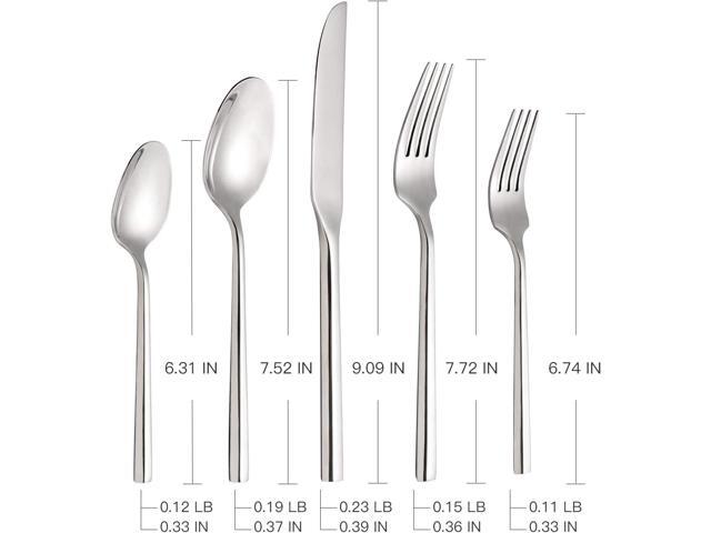 Silverware Set Flatware Set 40 Pieces Stainless Steel Cutlery Set Hexagonal Pattern Mirror Finished Home Daily Use Housewarming Wedding Gift...