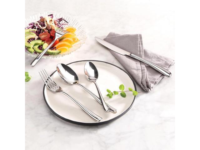 Cangshan RAIN II Flatware Set, Stainless Forged, Window Box, Metallic Finish (20-Piece)