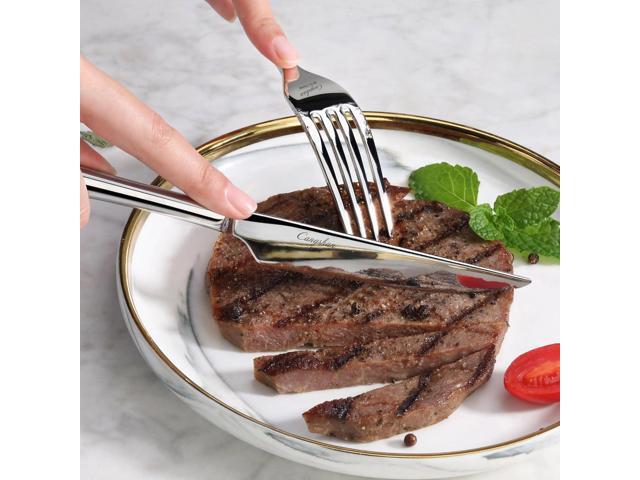 Cangshan RAIN II Flatware Set, Stainless Forged, Window Box, Metallic Finish (20-Piece)