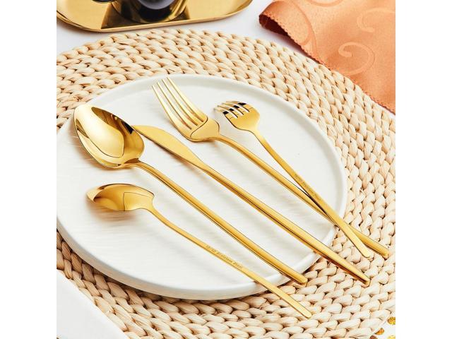 30-Piece Silverware set for 6, Premium 18/10 Stainless Steel Flatware Cutlery Set, Luxury Eating Utensils Set Include Spoons Forks & Knives, Mirror...