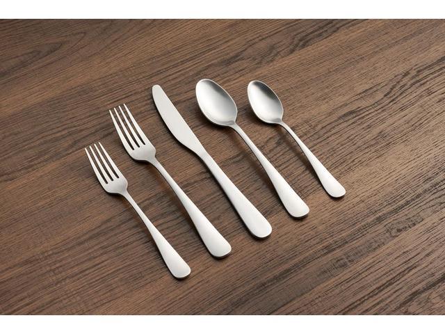 Cambridge Silversmiths Rhiannon Satin 20 Piece Flatware Set, Service for Four, silver