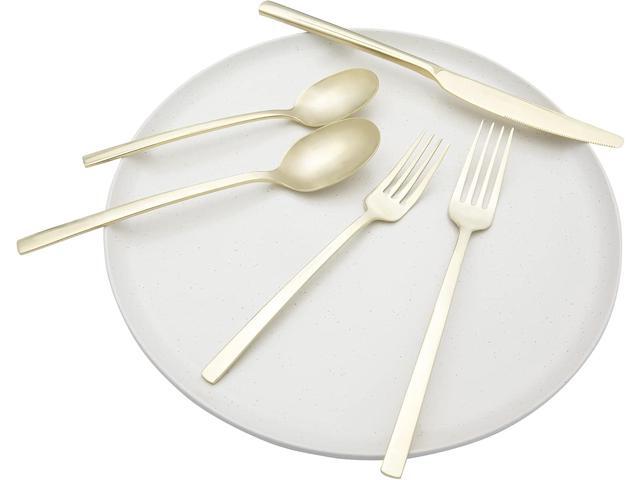 Cambridge Silversmiths Beacon Champagne Satin 20 Piece Flatware Set, Service for 4, Champagne Gold
