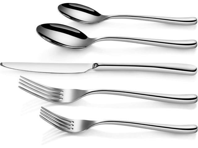 Cangshan 1027013 Rain II Series 20-Piece Stainless Steel 18/10 Forged Flatware Set