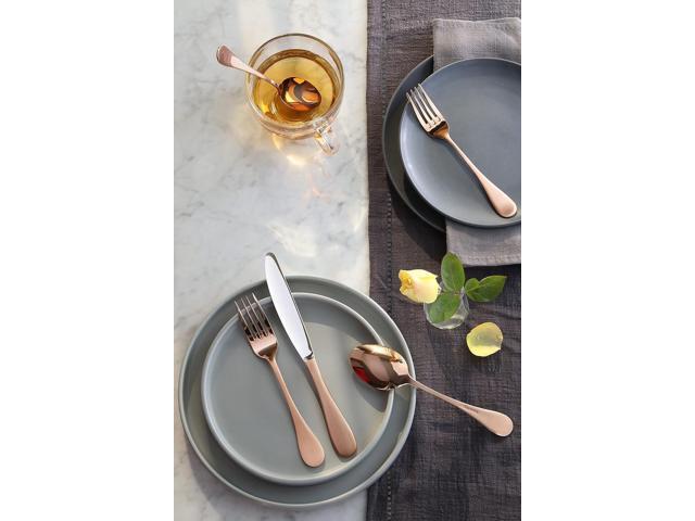Artaste 56921 Rain 18/10 Stainless Steel Flatware 20-Piece Set, Copper Finish, Service for 4