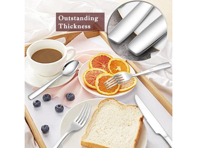 Herogo 18/10 Stainless Steel Silverware Set, 30-Piece Fancy Flatware Cutlery Set for 6, Modern Eating Utensils Tableware for Home Restaurant...