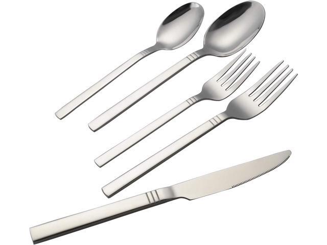 Morcte 80-Piece Stainless Steel Flatware, Service for 16