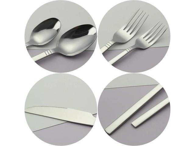 Morcte 80-Piece Stainless Steel Flatware, Service for 16