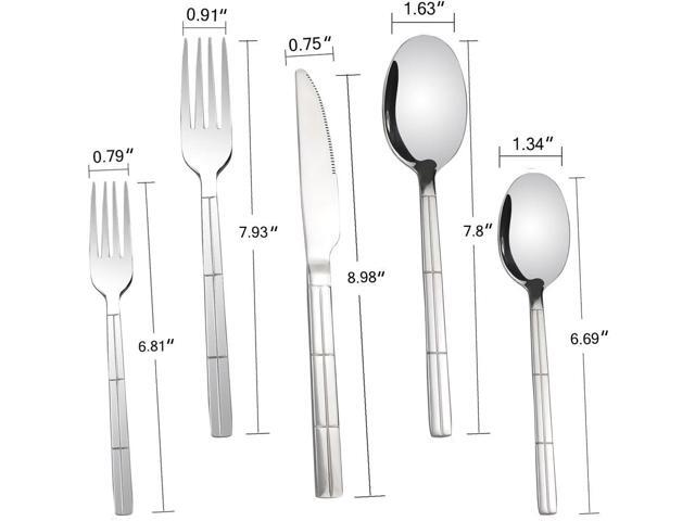 80-Piece Stainless Steel Knife Fork Spoon/Flatware, Service for 16