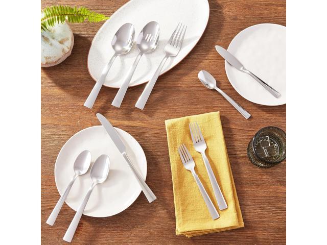 Oneida H019045B Madison Avenue 45-Piece Everyday Flatware Set, Service For 8, Mirror Finish