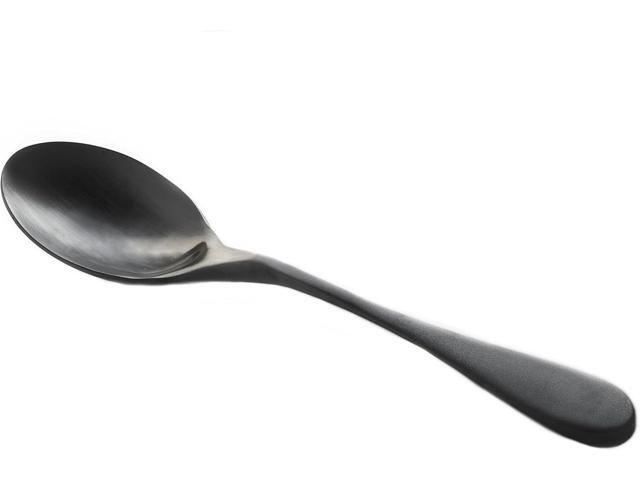 Knork Titanium Coated Stainless Steel Serving Set, Matte Black