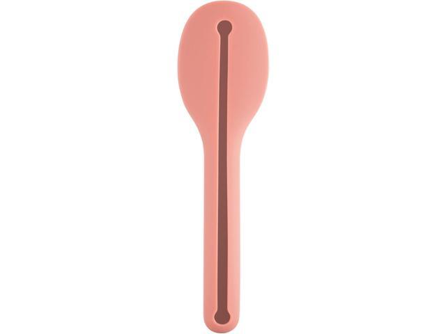 BergHOFF Leo Premium 18/10 Stainless Steel 4Pc Reusable Travel Flatware Set Knife Spoon Fork Sleeve with Silicone Sleeve Dishwasher safe, Pink