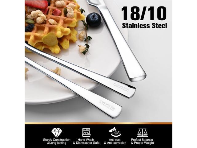 KINGSTONE Silverware Set for 8, 40-Piece Forged 18/10 Stainless Steel Flatware Set, Mirror Finish Cutlery Set Dishwasher Safe for Home, Restaurant,...