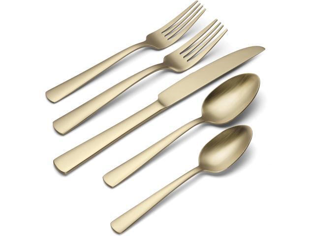 Oneida B1025020AL21 Aptitude Champagne Satin 20 Piece Flatware Set