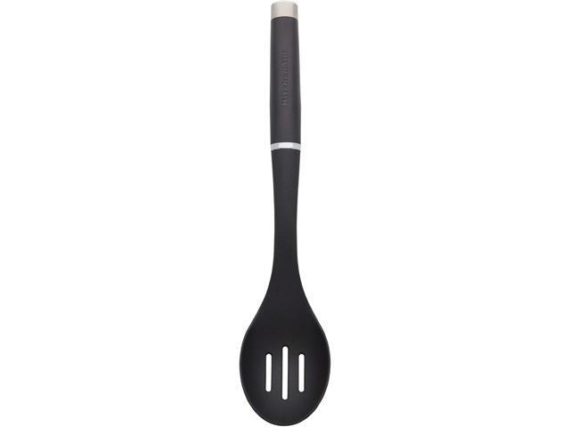 KitchenAid KO004OHOBA Gourmet Nylon Slotted Spoon, One Size, Black