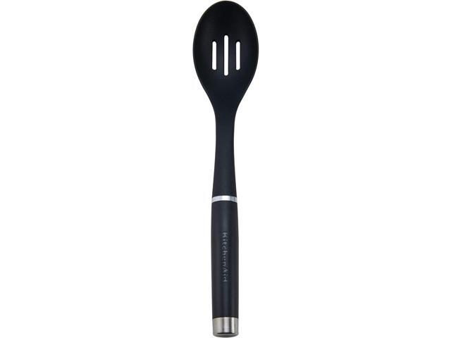 KitchenAid KO004OHOBA Gourmet Nylon Slotted Spoon, One Size, Black