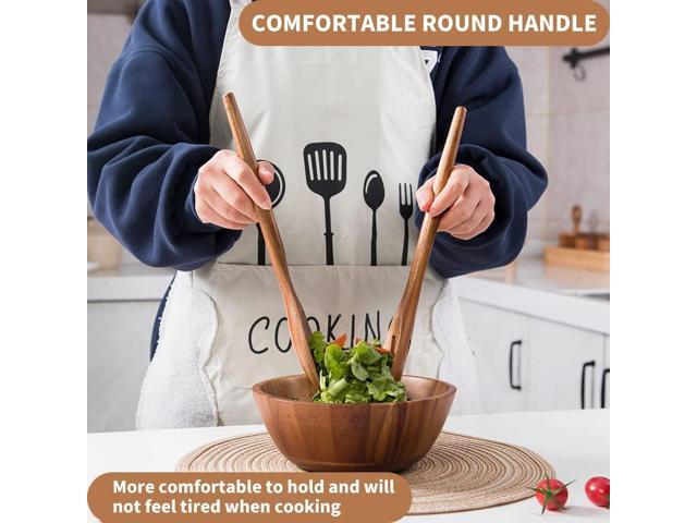 Delicate Wooden Utensils For Cooking, Set of 3, Wood Kitchen Utensils Cooking Tools, 12 Inch Acacia Wooden Spoons Spatula Set, Cooking Gadgets Safe...