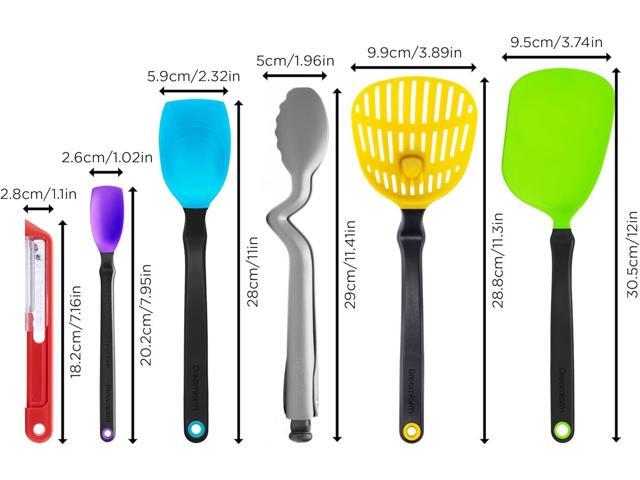 Dreamfarm Ultimate Set of The Best Silicone & Nylon Non-Stick-Safe Kitchen Cooking Utensils Set with Chopula, Supoons, Clongs Lite, Sharple, &...