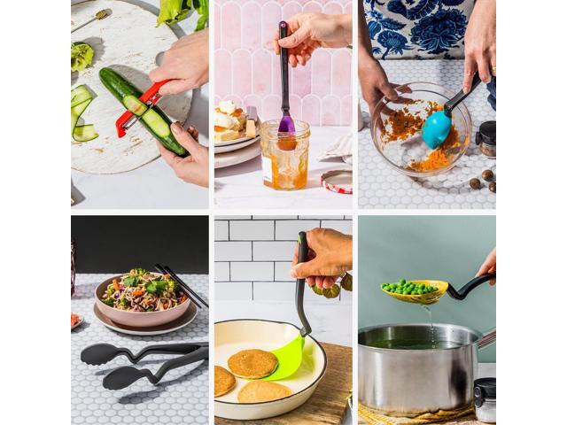 Dreamfarm Ultimate Set of The Best Silicone & Nylon Non-Stick-Safe Kitchen Cooking Utensils Set with Chopula, Supoons, Clongs Lite, Sharple, &...