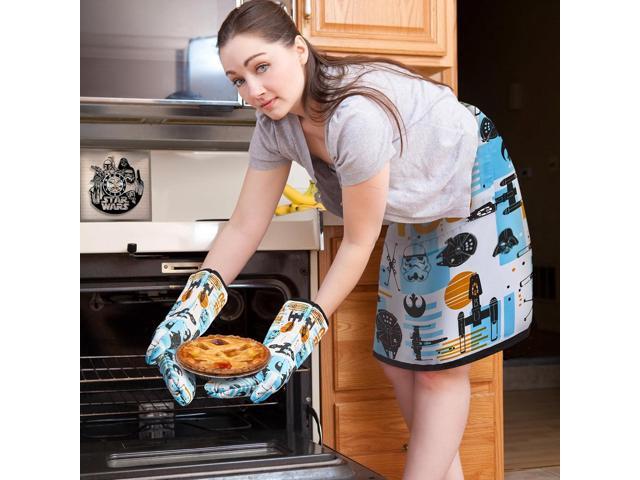 Star Gifts for Women,Home Decor,Kitchen Utensils Set,Wooden Cooking Spoons with Apron Oven Mitt Potholder for Fans,Best Birthday Wedding and...