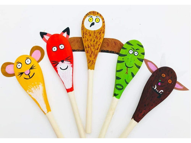 Kitchen Wooden Spoons Mixing Baking Serving Utensils Puppets 12 inch - Set of 24 ROUNDSQUARE