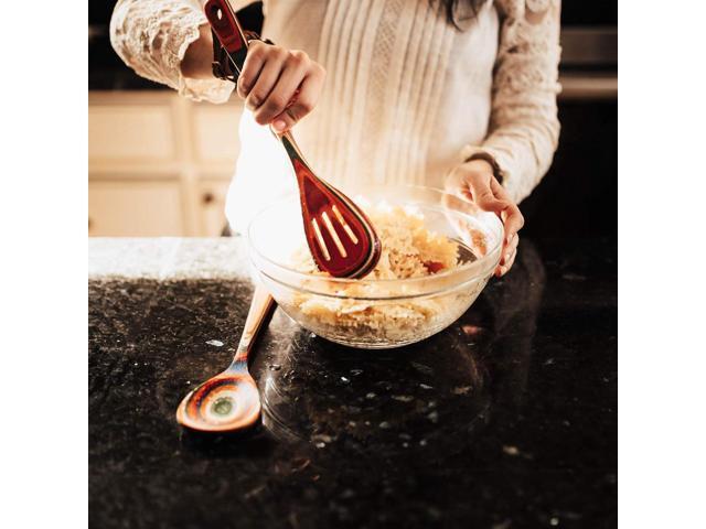 Totally Bamboo Baltique Marrakesh Collection 12-1/2' Wooden Cooking Spoon, Safe for Nonstick