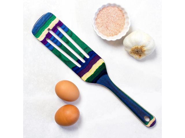 Baltique Mumbai Collection 13' Wooden Spurtle Spatula Colorful Birch Wood Cooking Utensil, Nonstick Safe, Versatile Stirring & Serving Tool