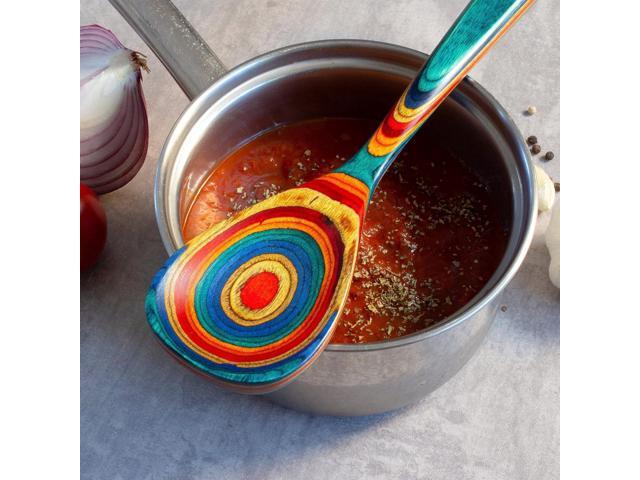 Totally Bamboo Baltique Montego Bay Collection 12-1/2' Wooden Cooking Spoon, Safe for Nonstick