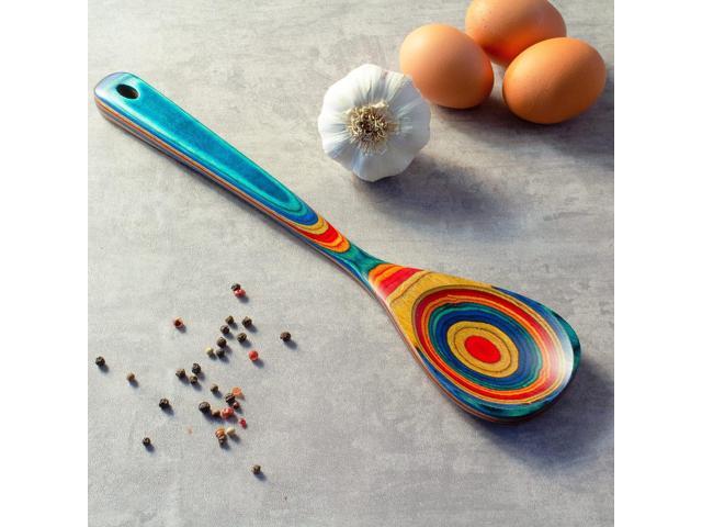 Totally Bamboo Baltique Montego Bay Collection 12-1/2' Wooden Cooking Spoon, Safe for Nonstick