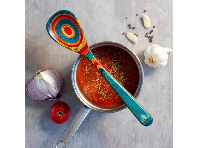 Totally Bamboo Baltique Montego Bay Collection 12-1/2' Wooden Cooking Spoon, Safe for Nonstick