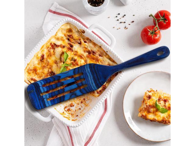 Baltique Malta Collection 13' Wooden Spurtle Spatula Colorful Birch Wood Cooking Utensil, Nonstick Safe, Versatile Stirring & Serving Tool