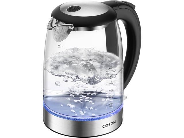 Cosori Electric Kettle, No Plastic Filter & Spout, 1.7L Tea Kettle & Hot Water Boiler For Coffee & Tea, Water Heater & Teapot, Automatic Shut Off,.
