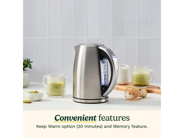 Cuisinart 1.7-Liter Stainless Steel Cordless Electric Kettle with 6 Preset Temperatures
