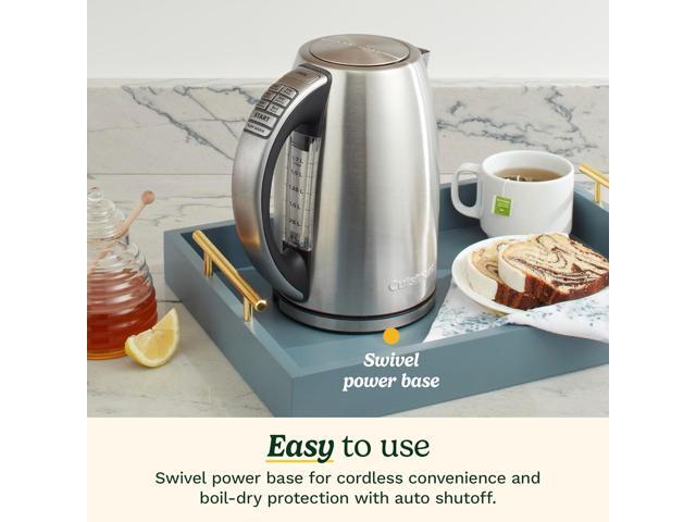 Cuisinart 1.7-Liter Stainless Steel Cordless Electric Kettle with 6 Preset Temperatures