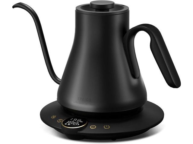 Electric Kettles, Gooseneck Electric Kettle, ±1 Temperature Control, Stainless Steel Inner, Quick Heating for Pour Over Coffee, Brew Tea, Boil Hot...