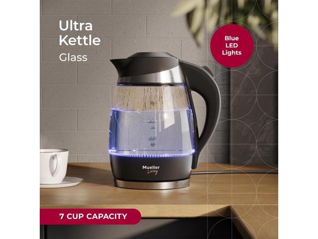 Mueller Living Electric Kettle, Electric Tea Kettle for Boiling Water, 1500W SpeedBoil with Automatic Shutoff, 1.8L Cordless with LED Light,...