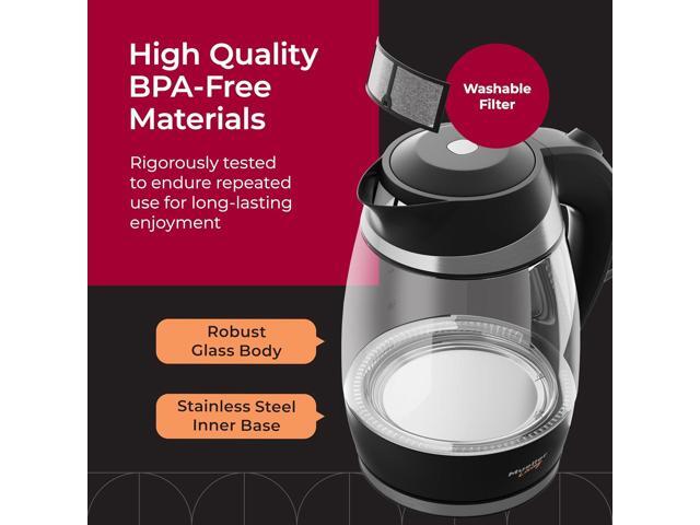 Mueller Living Electric Kettle, Electric Tea Kettle for Boiling Water, 1500W SpeedBoil with Automatic Shutoff, 1.8L Cordless with LED Light,...