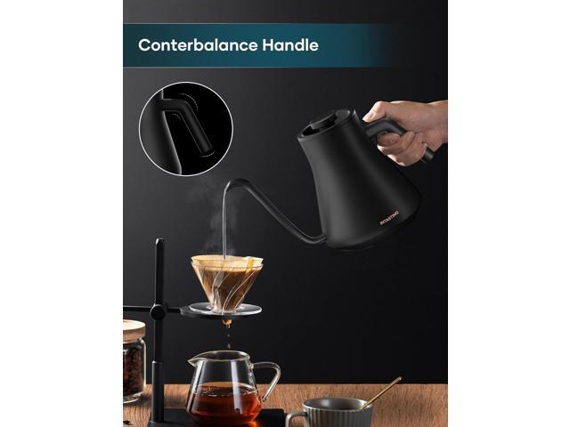 Electric Kettles, Gooseneck Electric Kettle, ±1 Temperature Control, Stainless Steel Inner, Quick Heating, for Pour Over Coffee, Brew Tea, Boil Hot...