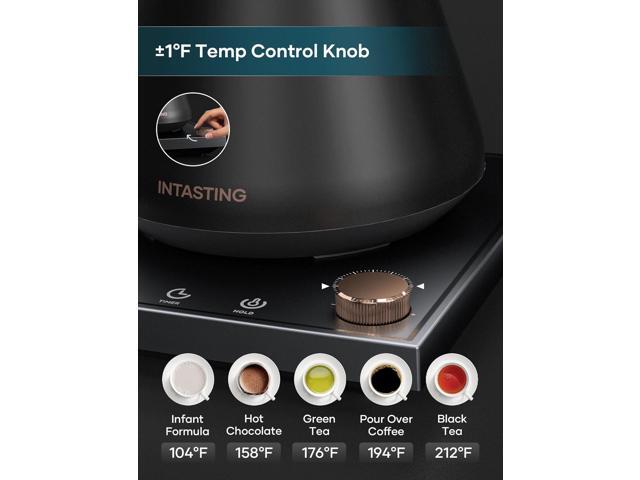 Electric Kettles, Gooseneck Electric Kettle, ±1 Temperature Control, Stainless Steel Inner, Quick Heating, for Pour Over Coffee, Brew Tea, Boil Hot...