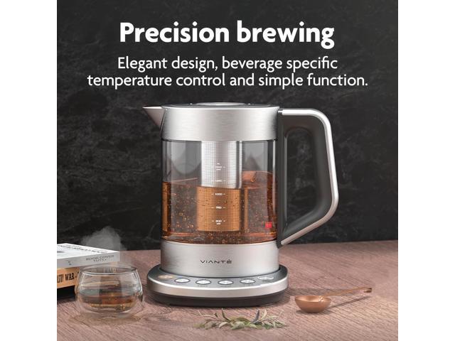 Vianté Electric Kettle With Infuser For Loose Leaf. Hot Tea Maker With Temperature Control And Automatic Shut Off. Tea Kettle With Brewing...