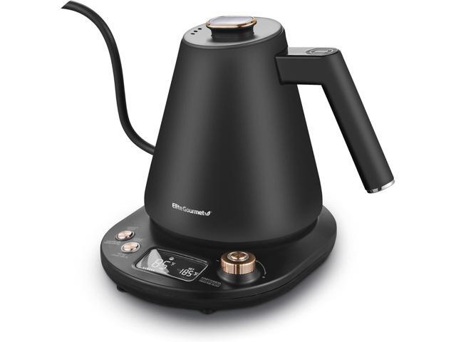 Elite Gourmet EKT3001 1L Digital Water Kettle, 304 Stainless Steel Interior, Programmed Temperatures, Keep Warm Function, Cordless, 360° Base, Auto.