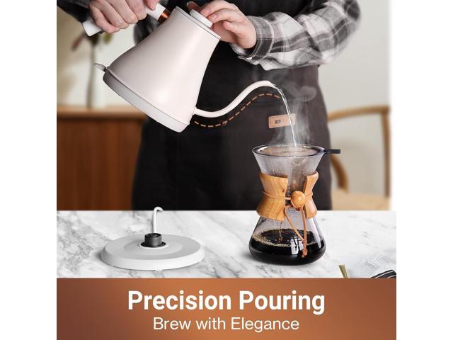 Mecity Electric Kettle Stainless Steel Gooseneck Water Kettle Water Boiler for Pour Over Coffee Fast Heating, Auto Shut Off, 27 fl oz, 1000W, Milk...