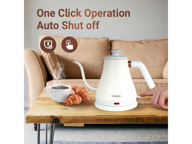 Mecity Electric Kettle Stainless Steel Gooseneck Water Kettle Water Boiler for Pour Over Coffee Fast Heating, Auto Shut Off, 27 fl oz, 1000W, Milk...